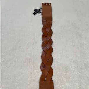 Braided Cognac Belt